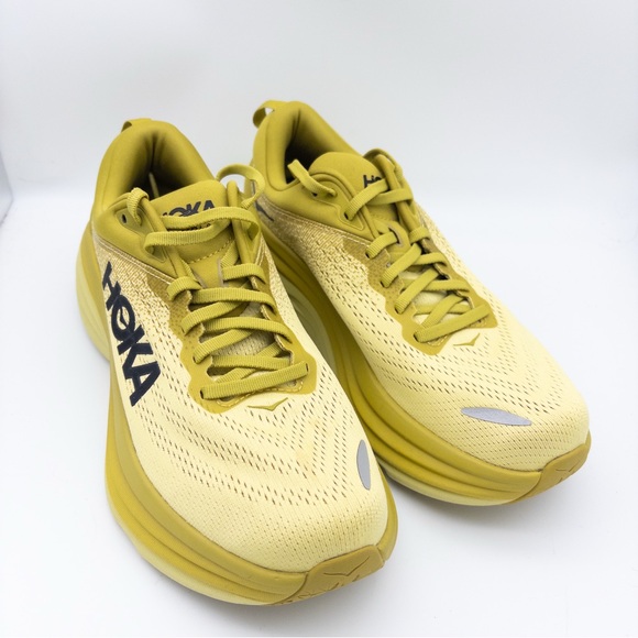 Hoka Bondi 8 Size 9 Yellow Running Shoes 1127952 Golden Lichen/Celery Root - Picture 3 of 12
